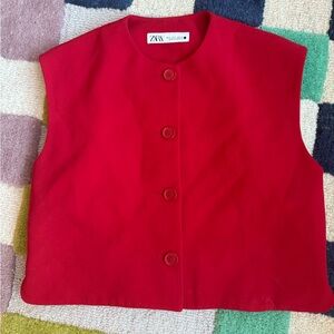 Zara Red Vest